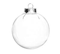 Christmas B all Clear Plastic Transparent B alls Ornaments DIY Fillable Craft B all Baubles for Wedding Party Christmas Home Decoration,Halloween Tree Baubles Mini Transparent (White, One Size)