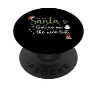 Christmas Baby Announcement 2026 Santa’s Got Us on the List PopSockets Adhesive PopGrip