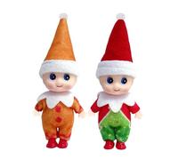 Christmas Baby Elf Dolls for Girls Boys,2pcs Cute Little Elfs Twins Tiny Christmas Dolls Elf Accessories,Small Elf Baby Doll Novelty Toys,Mini Christmas Baby Elves for Kids Gift Xmas Stocking Stuffers