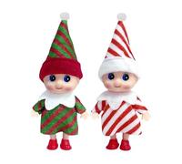 Christmas Baby Elf Dolls for Girls Boys,2pcs Cute Little Elfs Twins Tiny Christmas Dolls Elf Accessories,Small Elf Baby Doll Novelty Toys,Mini Christmas Baby Elves for Kids Gift Xmas Stocking Stuffers