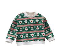 Christmas Baby Outfit Boy Santas Kids Costumes Girls Warm Fleece Hooded Pullover Soft Cozy Lined Outerwear Top for Cold Weather Daily Wear Comfortable Sweatshirt Green