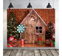Christmas Backdrop 10x8ft Winter Gingerbread House Background Candy Xmas Tree Photography Backdrops Merry Christmas Party Backdrop New Year Party Decorations Banner