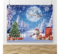 Christmas Backdrop 10x8ft Winter Snow Forest Photo Backdrop North Pole Xmas Tree Snowman Background Merry Christmas Party Party Backdrop for Kids Adults