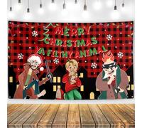 Christmas Backdrop 71×43 Inch Winter Xmas Holiday Home Decor | Merry Christmas Decorations Polyester 1 Pc Wall Banner Winter Holiday Seasonal Home Outdoor Indoor Decoration