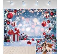 Christmas Backdrop Merry Christmas Snowflake Wonderland Photography Background for Winter Xmas New Year Family Holiday Party Decorations Backdrop (10x8FT: 120x96 inch)