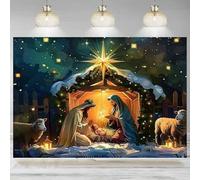 Christmas Backdrop Photography Background Dawn Desert Nativity Manger Holy Birth Camel Team Bible S Child Baby Banner 210X150cm