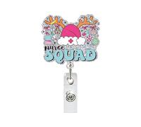 Christmas Badge Holder Sequin ABS Retractable Badge Holder with Metal Pocket Clip Keychain Accessories for Nurse Doctor Holiday Accessories