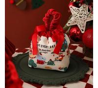 Christmas Bag Cute Snowman Elk Santa Claus Fabric Apples Storage Bag New Year Children's Candy Handbag 2026 Christmas Decor