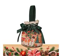 Christmas Bag Drawstring Drawstring Canvas Santa Claus Pouch with Handle | Santa Claus Bags for Kids Adults Family Friends Home New Year Wedding Party School Work Beach Picnic