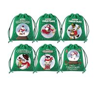 Christmas Bag,Drawstring Storage 6 Piece - Chrlstmas Fabric Storage Bags | for Kids Candy Birthday Holiday Party Wedding babe Christmas fabric storege bags are designed to provide practical and stylis