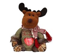 Christmas Bag with Zipper, Cloth Material, 20x20x25cm, Goodie Holder Container, Christmas Doll Gi-Ft Bags, 3d Doll Decoration, Ideal for Popcorn, Candy, Snack Bags