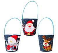Christmas Bags | 3 Pieces Christmas Theme Candy Packaging | Decorative Packaging for Biscuits Snacks Toys for Christmas Decoration - Cloak Shelf Sweets Snacks Toys