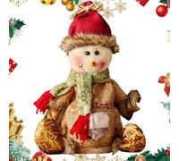 Christmas Bags, 3D Doll Christmas Candy Bags, Reusable Cartoon Doll Fabric Sack Goody Bag With Zipper, Cloth Environmentally Friendly Christma Bag For Party And Festival