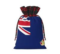 Christmas Bags Drawstring Candy Snack Bag Presents Wrap, the Cayman Islands Flag Print Holiday Sacks Treat Pouches