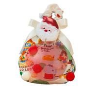 Christmas Bags - Reusable Fabric Drawstring Pouch | Goody Treat Bag, Enhanced Party Usability, Best Present Expression, Arty Favors Stuffers Gatherings Chocolate Fruits Handicrafts Office Teachers