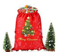 Christmas Bags with Drawstring | Christmas Bags | Reusable Foil Wonder Pack for Birthday Party Eve, Luxury Santa Ornament