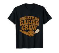 Christmas Baking Crew Retro 70s Gingerbread Man Xmas Baker I T-Shirt