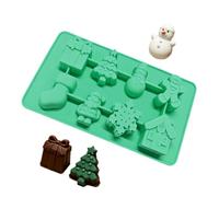 Christmas Baking Mould Reusable Cute Silicone Press Mould | Silicone Gingerbread Man Christmas Baking Mould for Party Bakery Nursery Soap Small Kitchen Green