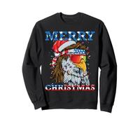 Christmas Bald Eagle Mullet USA Patriotic Christmas Eagle Sweatshirt