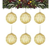 Christmas Ball - 6 Piece Hollow Pendant - Christmas Balls Pendants,for Indoor Outdoor Shopping Mall Window Store Home Holiday Party Festival