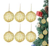 Christmas Ball,6 Piece Iron Hollow Pendant,Hangable Balls | for Indoor Outdoor Shopping Mall Window Store Home Holiday Party Festival