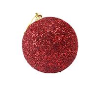 Christmas Ball 8CM Round Lightweight with Lanyard Shining Foam Ball Pendant Xmas Party Supplies -#1