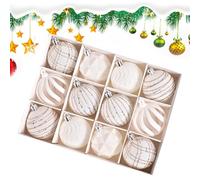 Christmas Ball Decorations, Hangable Pendant Decor, Shatterproof 2.4 Inch Christmas Ball for Garden Banister Pathway Porch Stair Outdoor Garland Fireplace Window