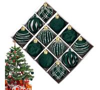 Christmas Ball Decorations, Holiday Pendants Tree Decor - Shatterproof 2.4 Inch Ball Ornaments for Christmas Tree Fireplace Stair Banister Porch Garland Pathway Garden Outdoor