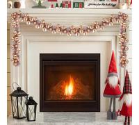 Christmas Ball Garland Rose Gold 186 cm Polystyrene