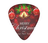 Christmas Ball Golden Bell The guitar pick, for acoustic, electric, bass guitars - natural touch, 12 pack, multi-color.
