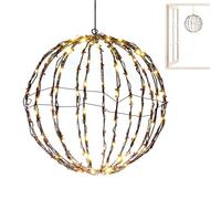 Christmas Ball Lights - Christmas Multi-Color LED Light Ball - Hanging Balls Lights Foldable and Easy to Install Suitable for Door, Terrace, Room, Garden, Courtyard, Balcony Decoration