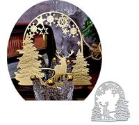 Christmas Ball Metal Die Cuts Dies Cutting, Christmas Tree Deer Ball Cutting Dies Metal Cut Stencils DIY Scrapbooking Cards Decorative Embossing Paper Dies for Album Card Making Scrapbooking