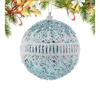 Christmas Ball Ornament - 8cm Small Shatterproof Glitter Balls - Hangable Christmas Party Decorations | for Office School Hotel Home Apartment College Dorm Farmhouse Photography