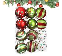 Christmas Ball Ornaments | 12 Pieces Ball Decorations, 6 Centimeters Shatterproof Ornaments, For Indoor And Outdoor Winter Holiday Decoration At Home And On The Tree