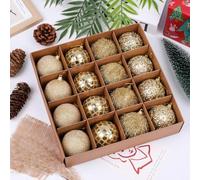 Christmas Ball Ornaments 16 Pcs 6cm Baubles for Tree & Party，R