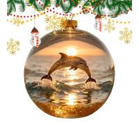Christmas Ball Ornaments | 3D Animal Home Decor | Turtle Dolphin Bird Christmas Ornaments Balls,for Indoor Outdoor Wall Window Door Shelf Living Room Car Farmhouse Holiday Garden Yard