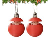 Christmas Ball Ornaments - 3D Printed Santa Claus,Cute Balls Christmas Ornaments Holiday Decor - for Wall Window Door Fireplace Living Room Indoor Outdoor Garden Yard Patio
