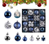 Christmas Ball Ornaments - 44 Pieces, Classic Holiday Spheres, Finish, Multi-Color Assortment, Easy-to- Design | Great for festive home setup, party decoration, Christmas tree