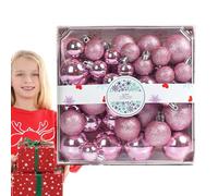 Christmas Ball Ornaments - 44 Pieces Home Decor Sparkling Pendant - Ball Ornament for Christmas Tree for Outdoor Table Path Garden Fireplace Railing Window Garland