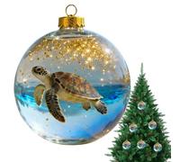 Christmas Ball Ornaments,Acrylic 3D Party Decorations - Turtle Dolphin Bird Christmas Ornaments Balls - for Indoor Outdoor Wall Window Door Shelf Living Room Car Farmhouse Holiday Garden Yard