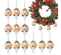 Christmas Ball Ornaments - Glass Home Decor with 12 Faces, Christmas Tree Pendants Ornaments - for Holiday Wedding Party Wreath Window Outdoor School Office Door