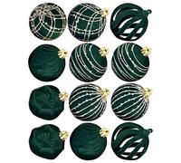 Christmas Ball Ornaments - Hangable Pendant Decor - Soft 2.4 Inch Ball Ornament for Outdoor Tabletop Pathway Garden Christmas Tree Fireplace Banister Window Garland Stair