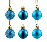 Christmas Ball Ornaments Hanging Decor 48pcs 3cm Plastic Blue