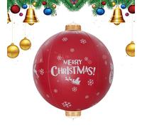Christmas Ball Ornaments - Red Large Inflatable Balls Outdoor Decorations,Decorative Pendant Party Supplies for Lawn Backyard Outdoor Door Tree Garden Festival Celebrations