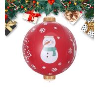 Christmas Ball Ornaments - Red Large Inflatable Balls Outdoor Decorations | Holiday Pendant Home Decor for Events Patio Window Lawn Yard Porch Festival Gatherings Tree