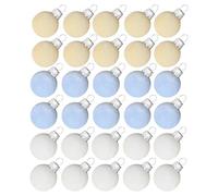 Christmas Ball Ornaments, Shatterproof Tree Ornaments Flocking Balls Set, 30 Pieces Christmas Decorations, Romantic Event Enhancements for Holiday Indoor Outdoor Yard Garden Wedding, 200g