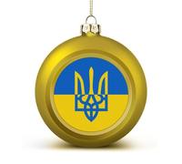 Christmas Ball Ornaments Ukrainian Flag | Mini Plastic Balls Pendants Xmas Decorations Holiday Party