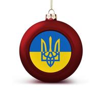 Christmas Ball Ornaments Ukrainian Flag | Mini Plastic Balls Pendants Xmas Decorations Holiday Party