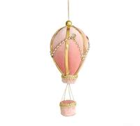 Christmas ball ornaments with a hot air balloon lantern design to create an engaging and festive atmosphere in holiday decorations (PinkA)