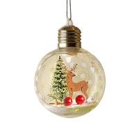 Christmas Ball Ornaments With Lights | Clear Acrylic Winter Holiday Ball Ornaments - Dazzling, Ball Pendants For Door Car Decor